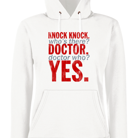 Bluza damska z kapturem „Knock Knock Doctor Who”