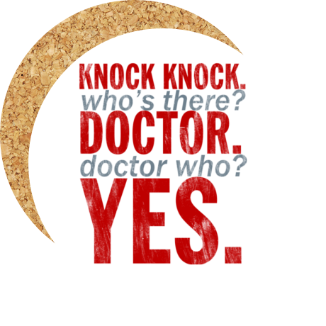 Podkładka pod kubek „Knock Knock Doctor Who”