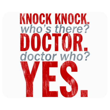 Podkładka pod mysz „Knock Knock Doctor Who”