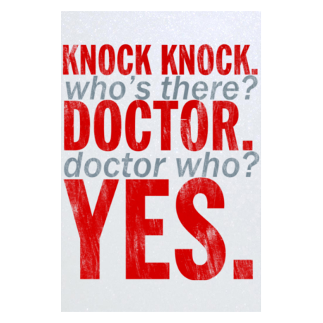 Blacha „Knock Knock Doctor Who”