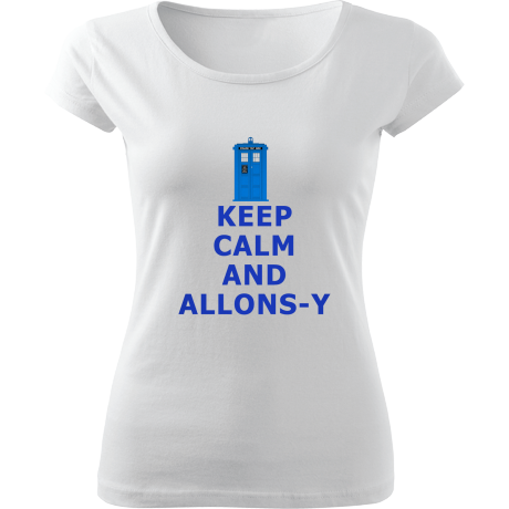 Koszulka damska fit „Keep Calm and Allons-y”