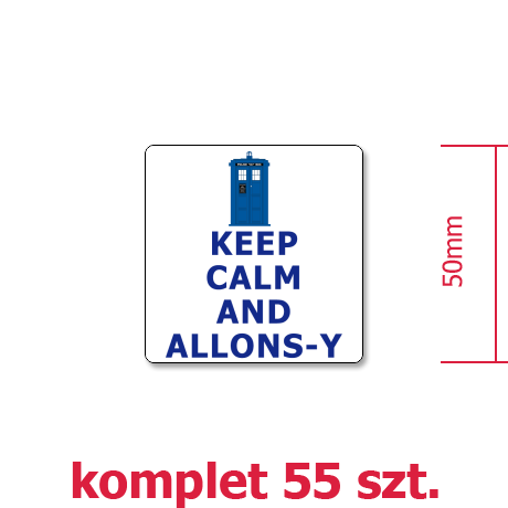 Wlepka „Keep Calm and Allons-y”
