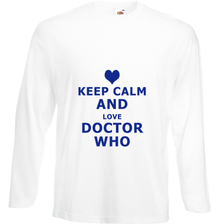 Koszulka z długim rękawem „Keep Calm and Love Doctor Who”
