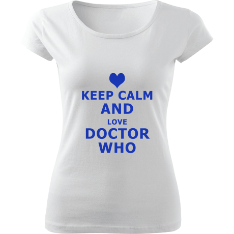 Koszulka damska fit „Keep Calm and Love Doctor Who”