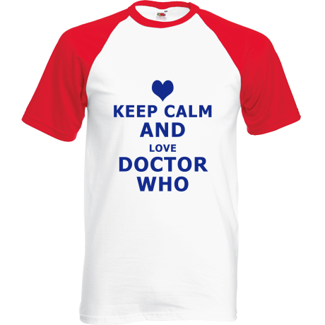 Koszulka bejsbolówka „Keep Calm and Love Doctor Who”