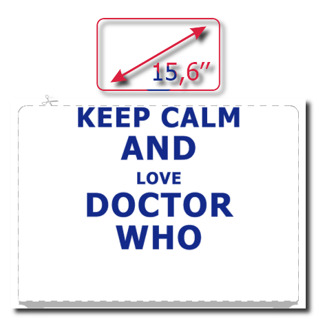 Naklejka na laptop „Keep Calm and Love Doctor Who”