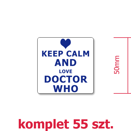 Wlepka „Keep Calm and Love Doctor Who”