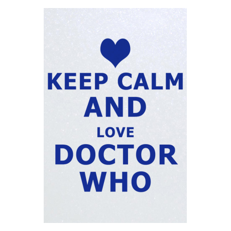 Blacha „Keep Calm and Love Doctor Who”