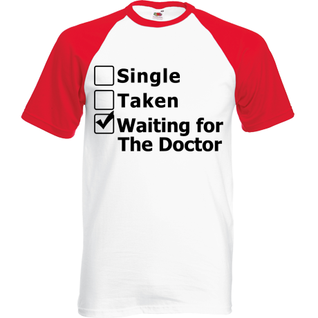 Koszulka bejsbolówka „Waiting for the Doctor”