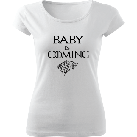 Koszulka damska fit „Baby Is Coming”