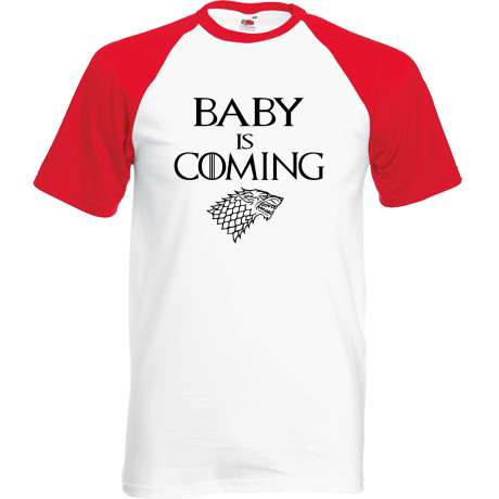 Koszulka bejsbolówka „Baby Is Coming”