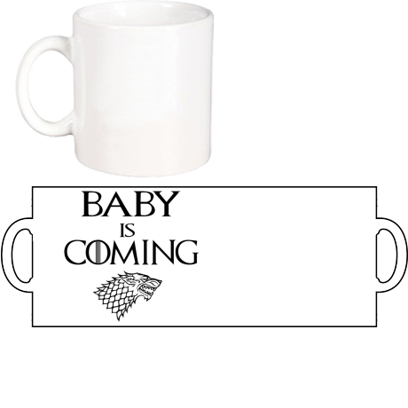 Kubek „Baby Is Coming”