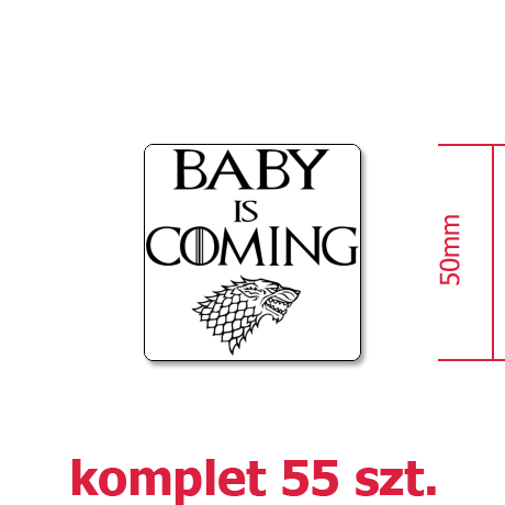 Wlepka „Baby Is Coming”