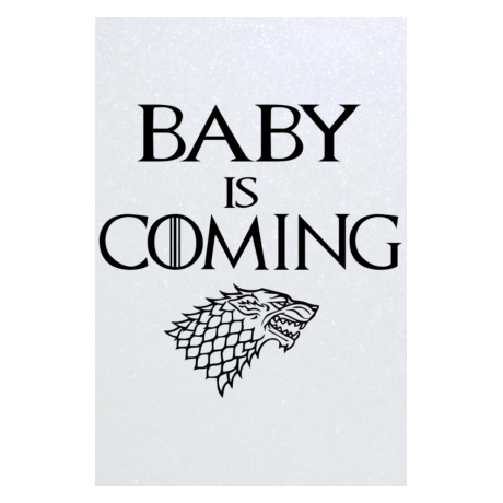 Blacha „Baby Is Coming”