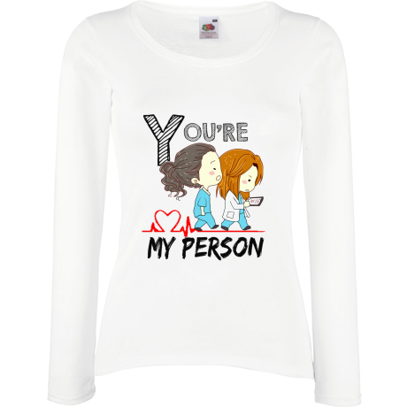 Koszulka damska z długim rękawem „You’re My Person 2”