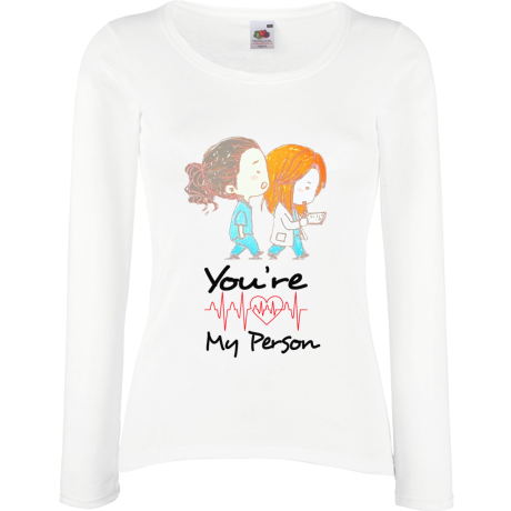 Koszulka damska z długim rękawem „You’re My Person 3”