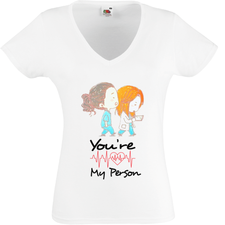 Koszulka damska w serek „You’re My Person 3”