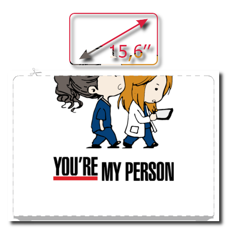 Naklejka na laptop „You’re My Person 4”