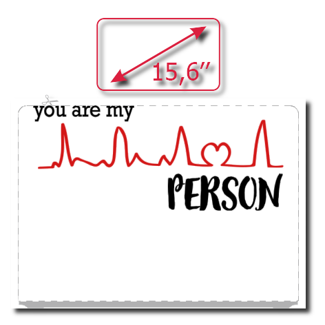 Naklejka na laptop „You Are My Person”