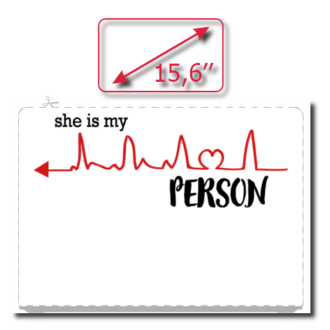 Naklejka na laptop „She Is My Person”