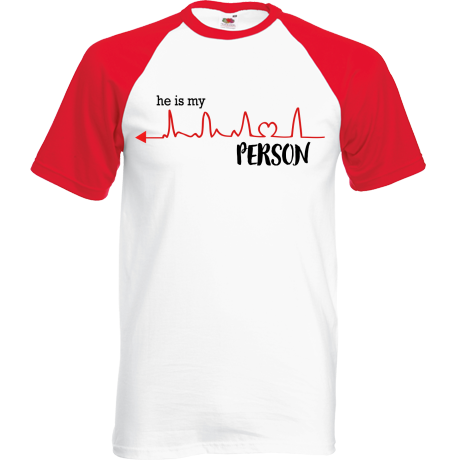 Koszulka bejsbolówka „He is My Person”