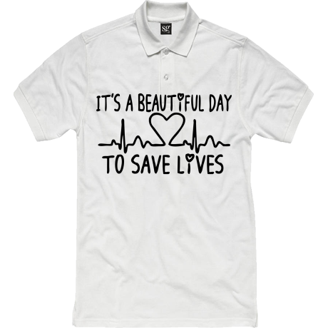 Polo damskie „It’s Beautiful Day To Save Lives”