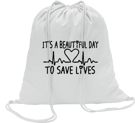 Worko-plecak „It’s Beautiful Day To Save Lives”