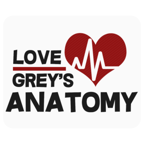 Podkładka pod mysz „Love Grey’s Anatomy”
