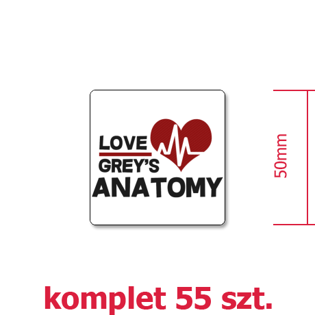 Wlepka „Love Grey’s Anatomy”