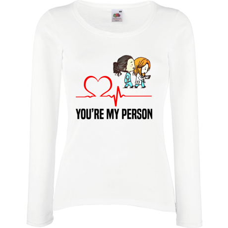 Koszulka damska z długim rękawem „You’re My Person 6”