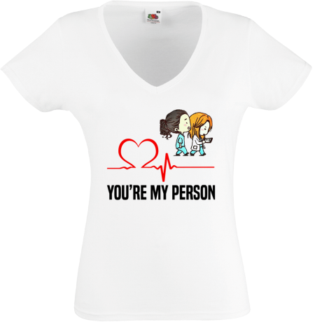 Koszulka damska w serek „You’re My Person 6”