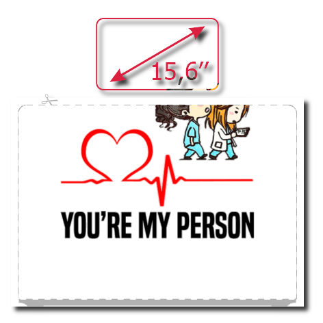Naklejka na laptop „You’re My Person 6”
