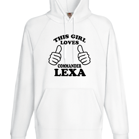 Bluza z kapturem „This Girl Loves Commander Lexa”