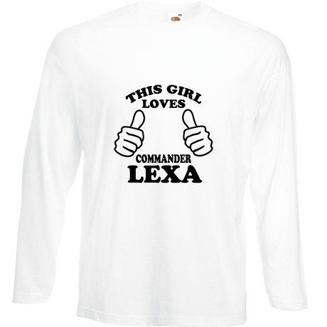 Koszulka z długim rękawem „This Girl Loves Commander Lexa”