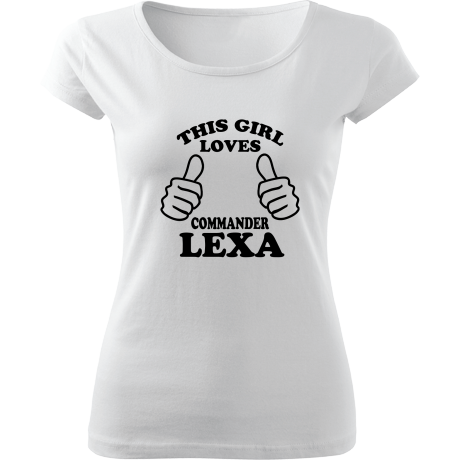 Koszulka damska fit „This Girl Loves Commander Lexa”