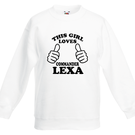 Bluza dziecięca „This Girl Loves Commander Lexa”