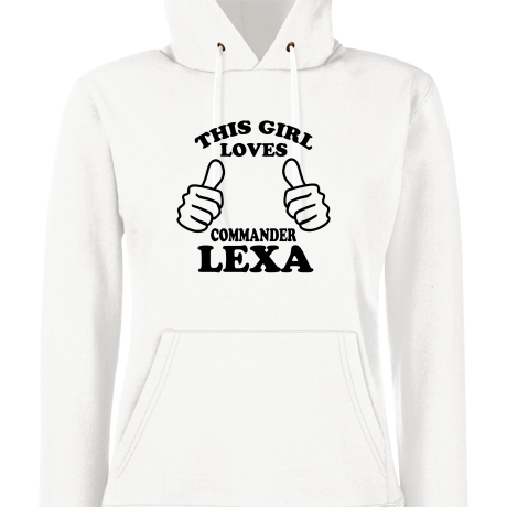 Bluza damska z kapturem „This Girl Loves Commander Lexa”