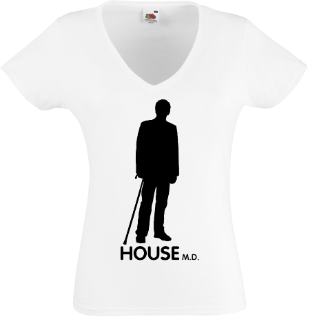 Koszulka damska w serek „Dr. House”