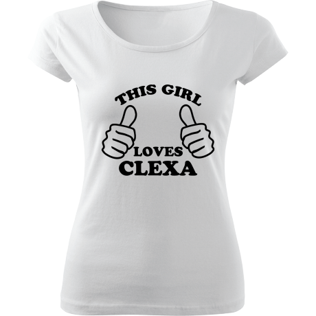 Koszulka damska fit „This Girls Loves Clexa”