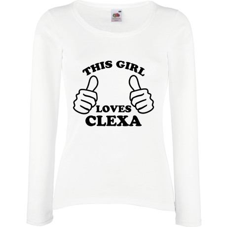 Koszulka damska z długim rękawem „This Girls Loves Clexa”