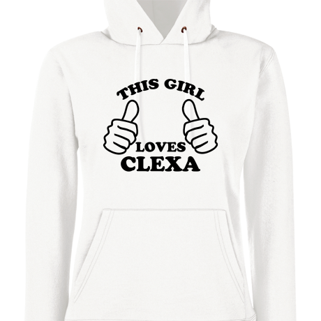 Bluza damska z kapturem „This Girls Loves Clexa”