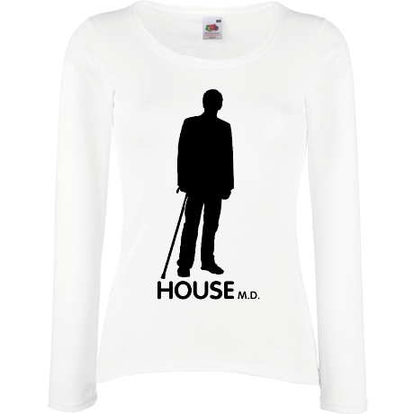 Koszulka damska z długim rękawem „Dr House”