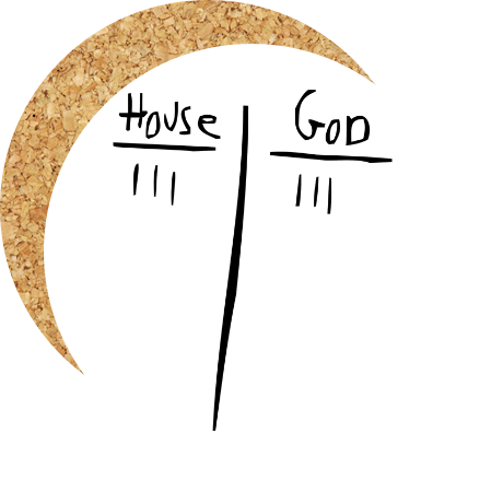Podkładka pod kubek „House vs God”