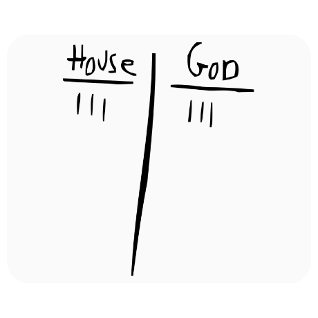 Podkładka pod mysz „House vs God”