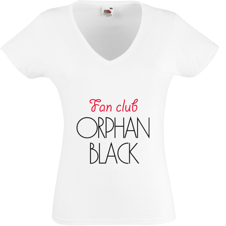 Koszulka damska w serek „Fan Club Orphan Black”