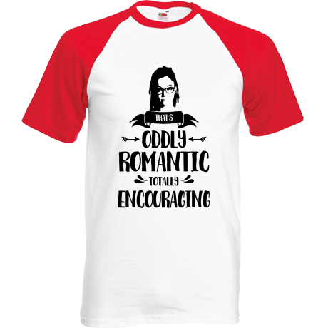 Koszulka bejsbolówka „Oddly Romantic, Totally Encouraging”