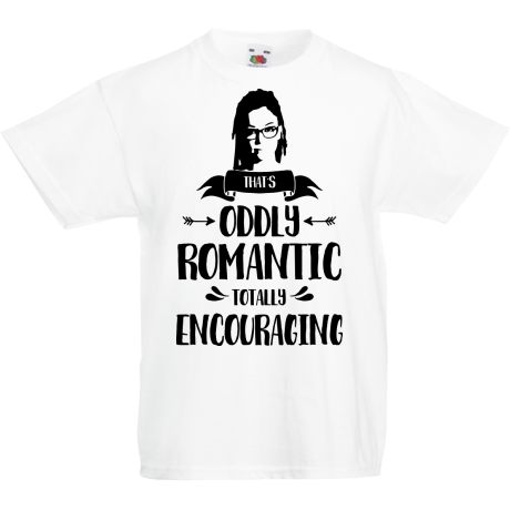 Koszulka dla malucha „Oddly Romantic, Totally Encouraging”