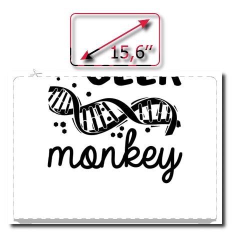 Naklejka na laptop „Geek Monkey”