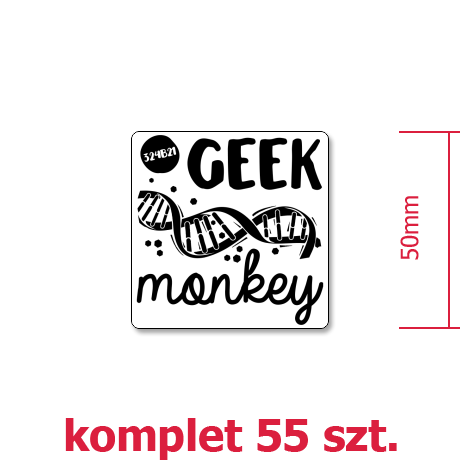 Wlepka „Geek Monkey”