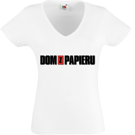Koszulka damska w serek „Dom z papieru”